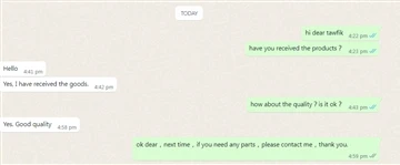 Good Feedback From Our Customer